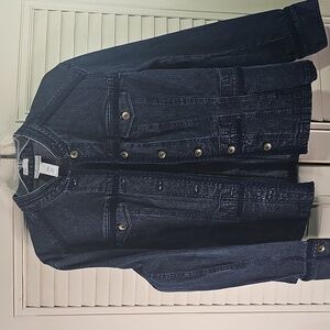 Jean Jacket By Jones New York Sport Blue Denim Size XL